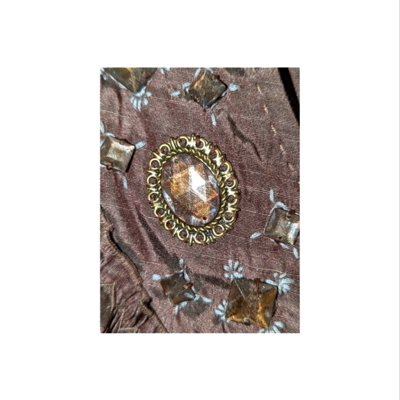 Victor Costa Occasion Blouse - Size XL - Mocha Colour - Picture 4 of 9